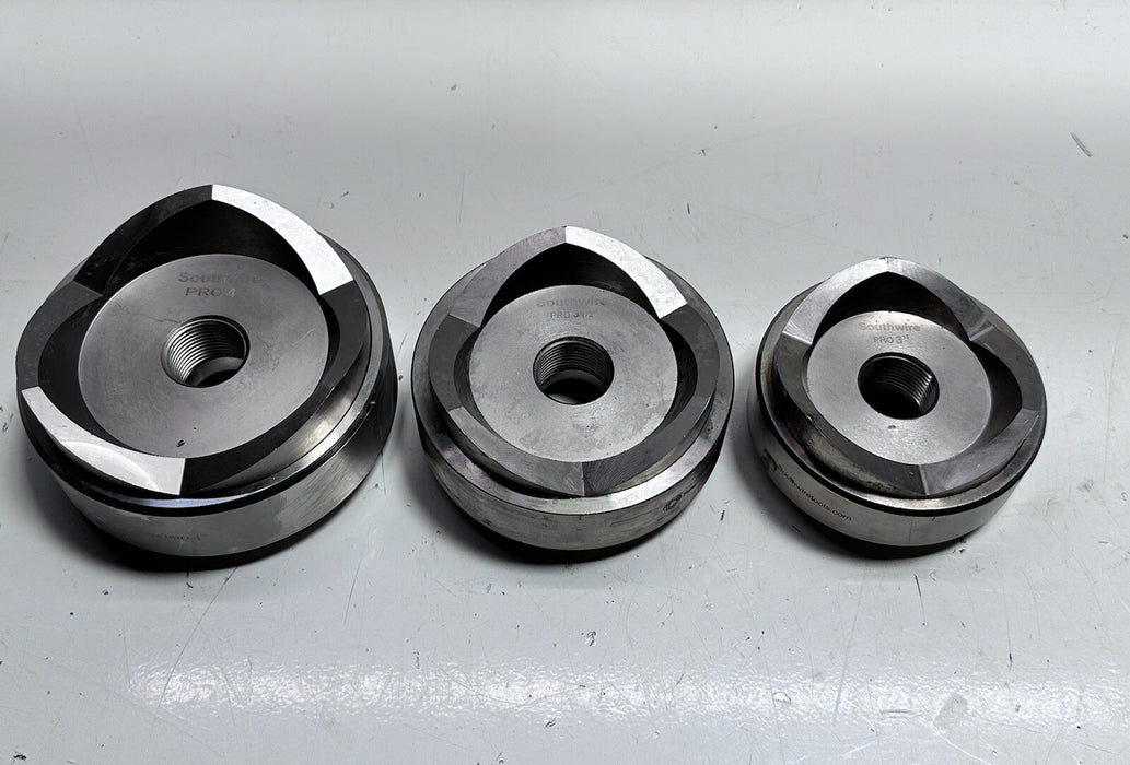 Maxis Southwire Knock Out Punch and Die Stainless Steel Set 3” 3-1/2” 4 inch