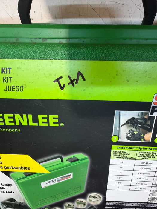 Greenlee 7907SB Hydraulic Knockout Punch Driver Kit NEW Hydraulic driver 1/2-2"