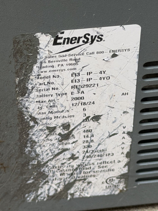 Nexsys Enersys E13-IP-4Y  Forklift Charger 3-Phase, Multi-Volt (24/36/48V) #3