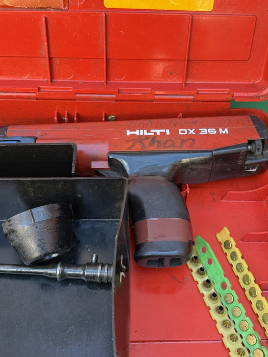 Hilti DX36M Powder Actuated Nail Gun & Case Extras #10