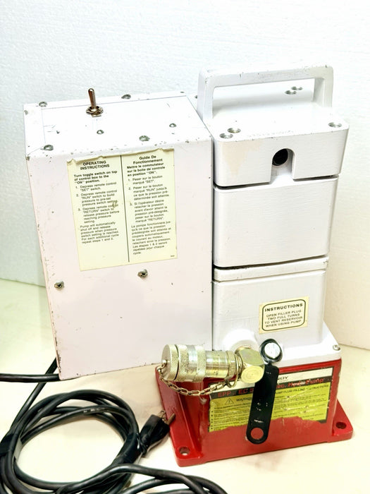 Burndy EPP-10EC Series Hyd Electric Pump 10k psi + Case & Hose Crimper Mint! BG9