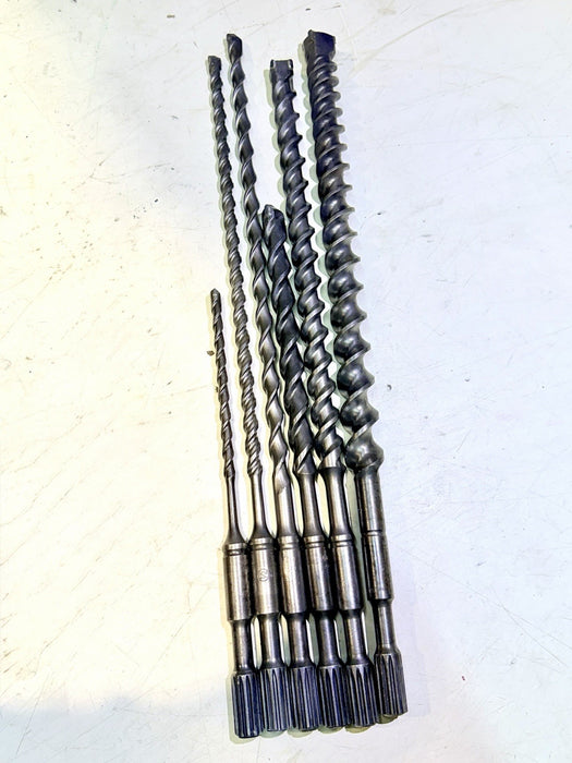 6 Spline Drive 3/8, 1/2, 5/8 7/8 1”, 1-1/4” Concrete Rotary Hammer Drill Bits #2