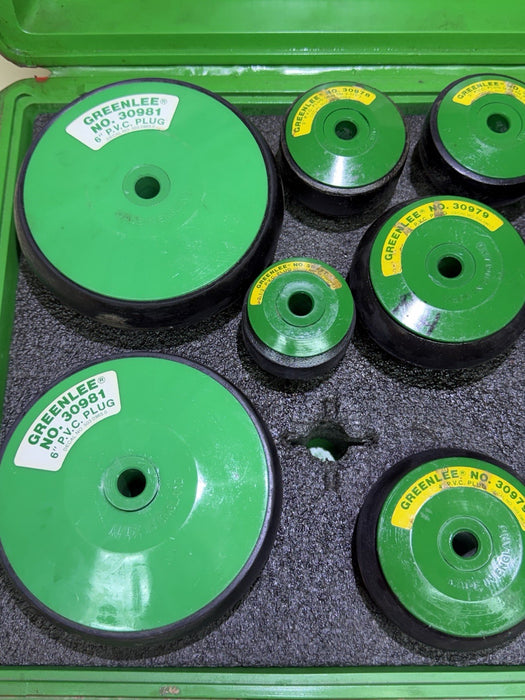 Greenlee 859 PVC Plug Set 2" - 6" Pipe Conduit for 847 848 Heaters (11) Plugs