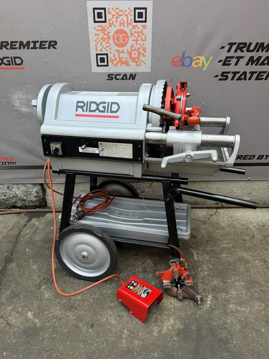 Ridgid 1224 Threader Pipe Threading Machine 1/2 to 4” 714 711 die Heads.  Works