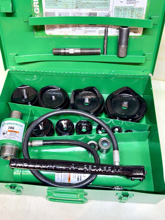 Greenlee 7310SB Slug Buster KO Knockout Punch Set 1/2" - 4" , 767 Pump & Box BG2