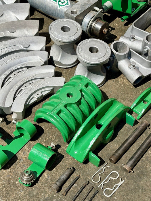 Greenlee 885 Hydraulic Pipe Bender 1-1/4 - 5 Rigid IMC, 960 Pump 1802 Table Mint
