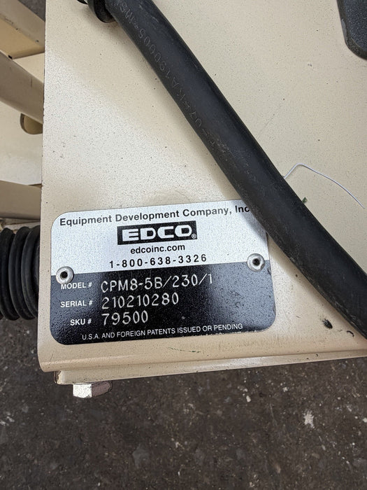 Edco CPM-8 Concrete Scarifier Grinder Electric Motor Works Fine Mint Shape 220V