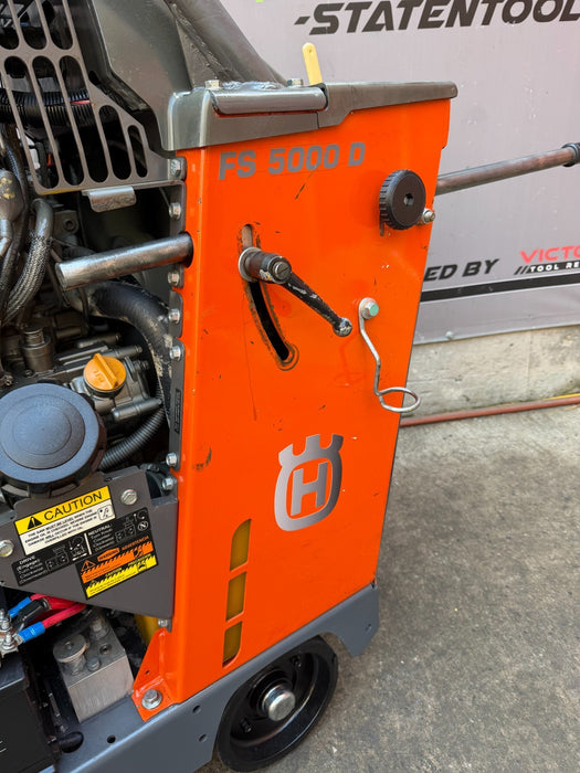 2016 Husqvarna FS-5000D Walk Behind Concrete Saw 26" Working Great, VIDEO