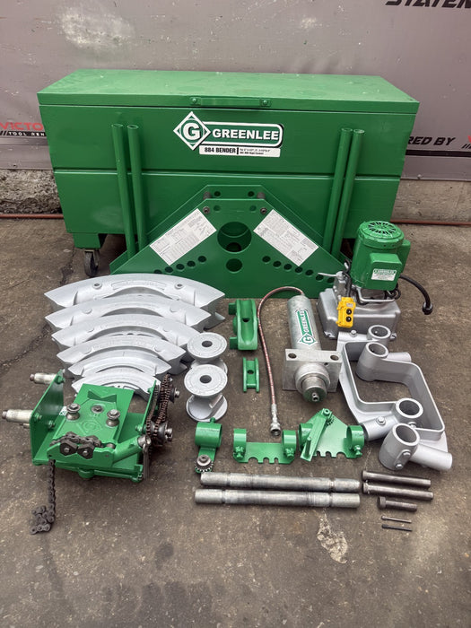GREENLEE 884 Hydraulic Rigid IPS Bender 1-1/2 to 4 inch.  1802 Table.  960 Pump