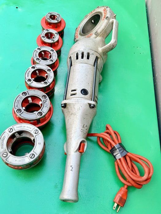 Ridgid 700 Pipe Threader Threading Machine & 12R Die Set 1/2” - 2” Excellent #1