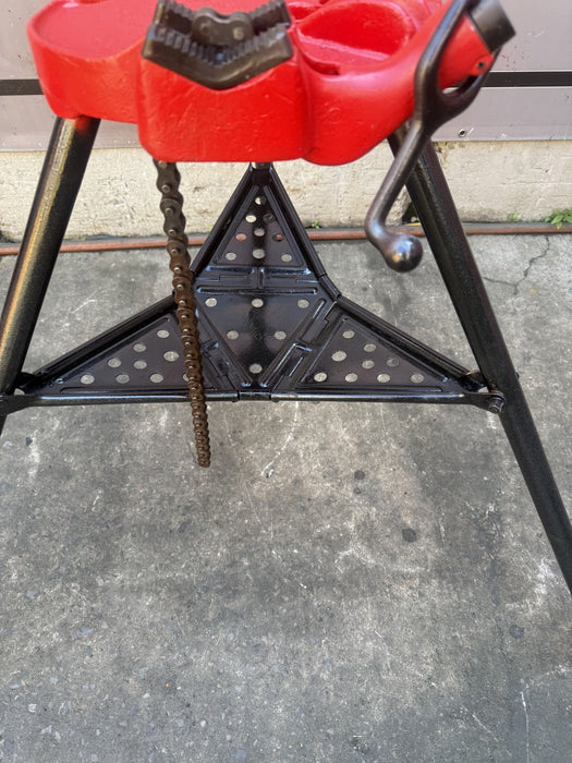 Ridgid 450 Tristand Portable Chain Pipe Vise 1/8" to 5" Tripod Stand Nice #3