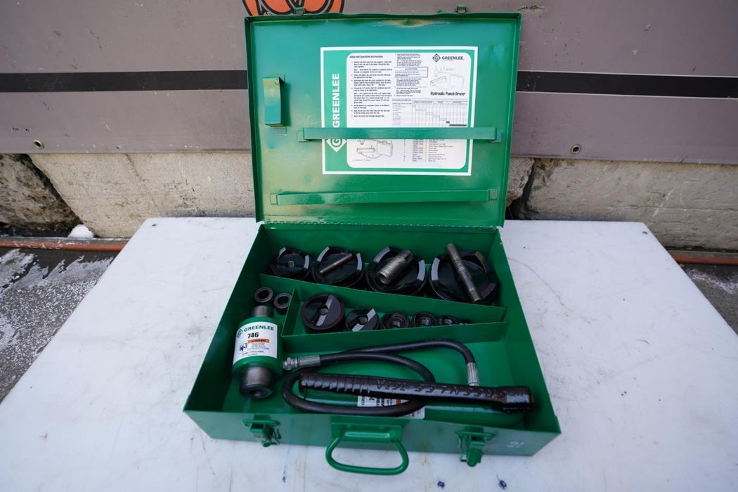 Greenlee 7310 1/2 to 4 inch Hydraulic Knock Out Punch and Die Set #21