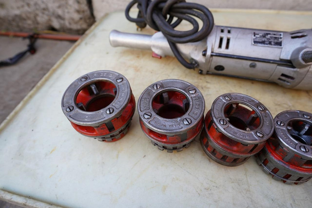 Ridgid 700 Pipe Threader Threading Machine & 12R Die Set 1/2 to 2 inch Nice Set