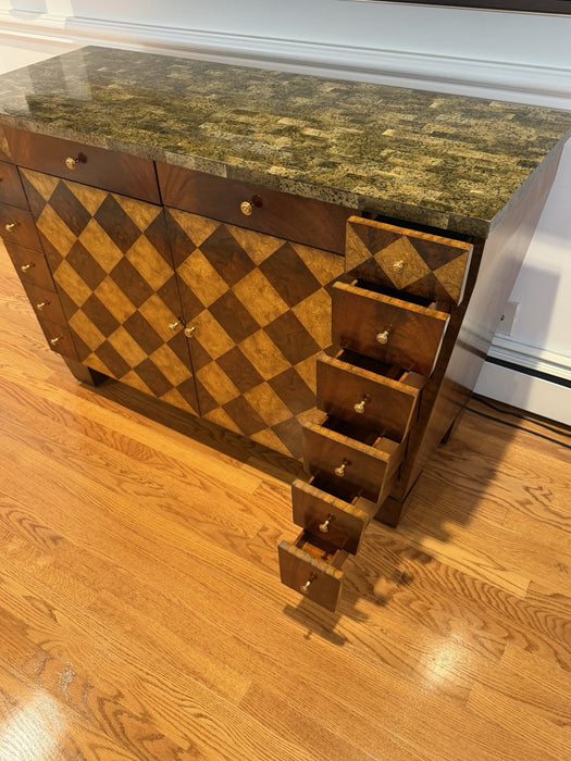 Beautiful Maitland-Smith Marble Top Credenza Sideboard Buffet Media Console