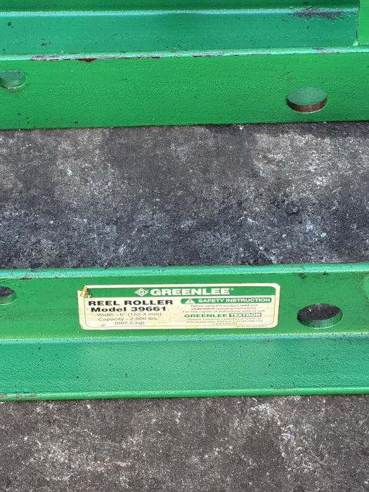 2 Greenlee 39661 Roller Assembly Reel 6in 2000lb Capacity 48in Length