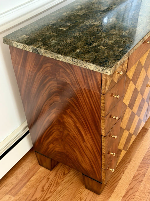 Beautiful Maitland-Smith Marble Top Credenza Sideboard Buffet Media Console
