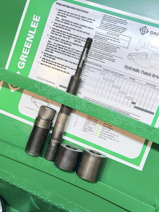 Greenlee 7310 Slug Buster KO  Knockout Punch Set 1/2"-4" + Current  Ram & Pump