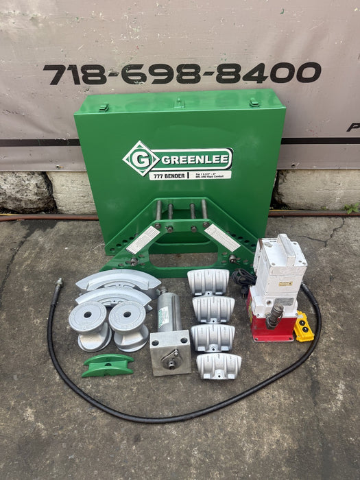 Greenlee 777 1/2 - 4 inch Rigid Hyd. Pipe Conduit Bender With Electric Hyd. Pump