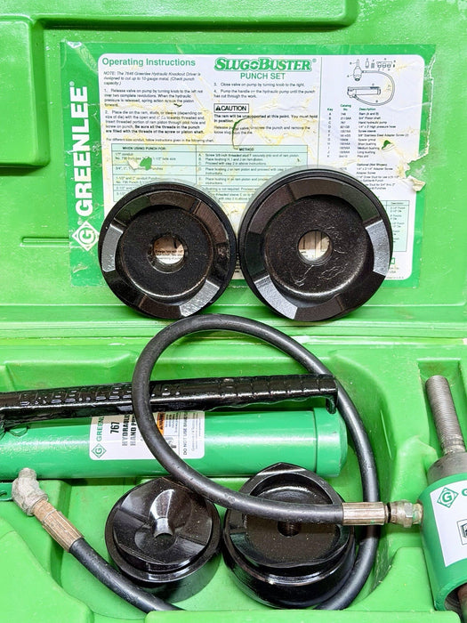Greenlee 7310SB Slug Buster KO Knockout Punch Set 1/2" - 4" , 767 Pump & Box BG7