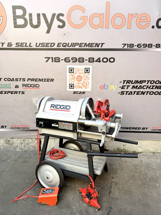 Ridgid 1224 Threader Pipe Threading Machine 1/2 to 4” 714 ,711 Dies Tested  MINT