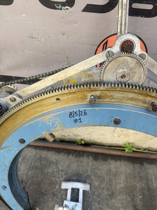 H & M Pipe Beveling Machine 12"-20" w/ Chain Dogs Torch Holder.  Nice Shape. #1
