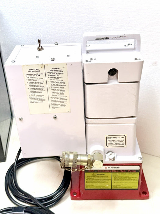 Burndy EPP-10EC Series Hyd Electric Pump 10k psi + Case & Hose Crimper Mint! BG8