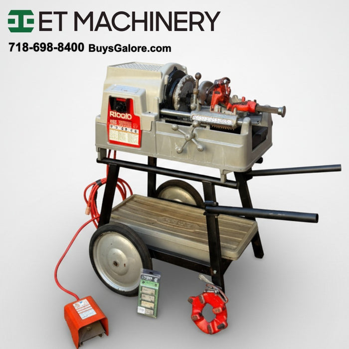 2018 RIDGID 535 V3 Pipe Threading Machine w/ Universal Cart & 811A Dies ET5