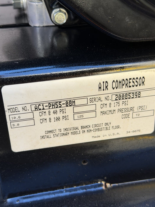 Mi-T-M AC1-PH55-08M 8 Gal Gas Air Compressor Honda GX 200, Belt Driven + Hose