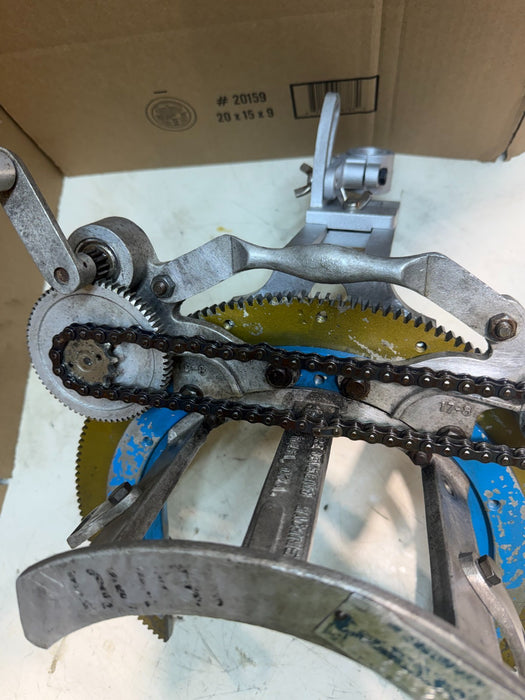 H & M Model #1 Aluminum Pipe Beveling Machine 3-8" Pipe Range w/  new Torch Hold