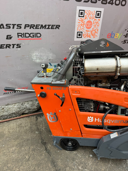 2018 Husqvarna FS-5000D 26" Walk Behind Concrete Saw 306 Hrs MINT FS5000D VIDEO