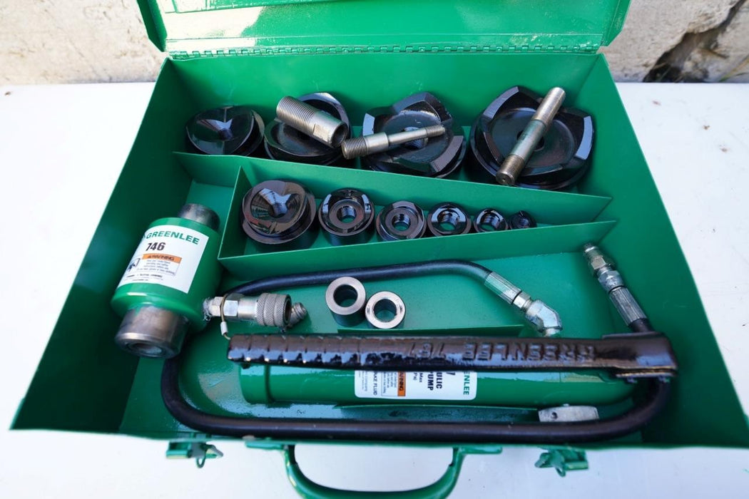 Greenlee 7310 1/2 to 4 inch Hydraulic Knock Out Punch and Die Set #4 tested