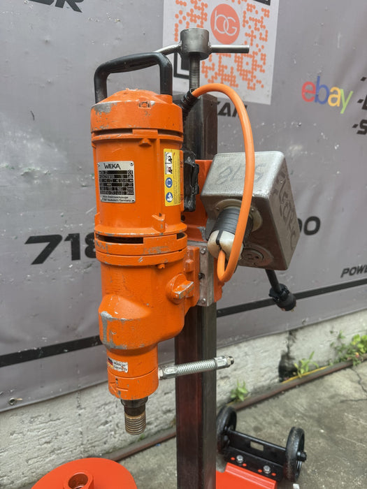 Weka DK22 Core Drill Motor and M2 Core Bore Stand with Bits.  Nice Shape. #2