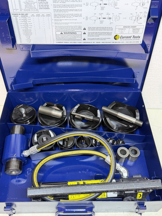 CURRENT TOOLS 154PM Hydraulic Knockout Set  1/2" - 4" Punch Driver KO Kit BG20