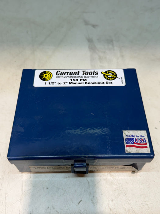Current Tools 159PM Knockout Set Manual Piece Maker (1.5"-2") Made in USA