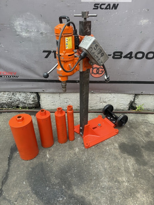 Weka DK22 Core Drill Motor and M2 Core Bore Stand with Bits.  Nice Shape. #1