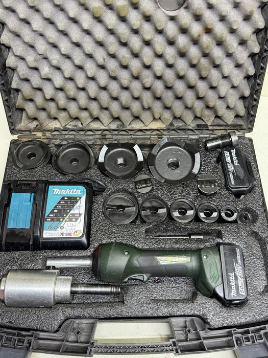 Greenlee LS100X Intelli-Punch 11-Ton Hydraulic Knockout Punch Set 1/2" - 4" #17