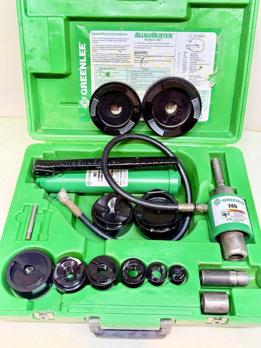 Greenlee 7310SB Slug Buster KO Knockout Punch Set 1/2" - 4" , 767 Pump & Box BG7