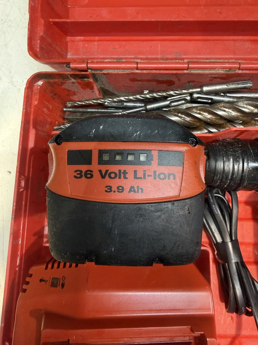 Hilti TE7A TE7-A 36 Volts  Hammer Drill SDS Rotary Hammer w/ 2 Batteries. Nice.