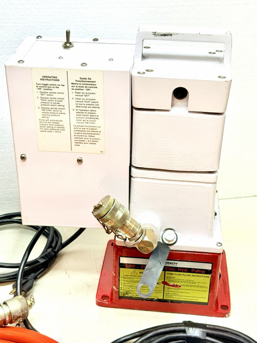 Burndy EPP-10EC Series Hydraulic Electric Pump 10k Psi + Case & Hose Crimper BG7