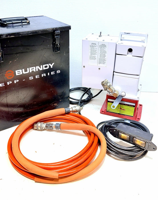 Burndy EPP-10EC Series Hydraulic Electric Pump 10k Psi + Case & Hose Crimper BG7