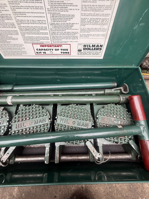 Hilman Rollers 15 ton Set. With Swivel.  Great Set.