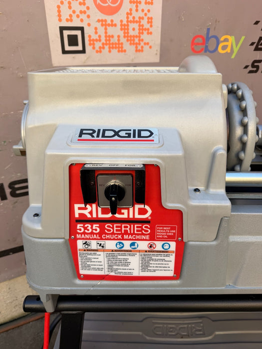 2024 RIDGID 535 V3 Pipe Threading Machine & 2 811A Dies and Teeth MINT!! ET1