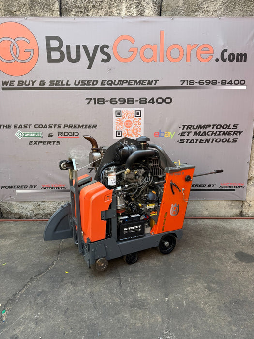 2016 Husqvarna FS-5000D Walk Behind Concrete Saw 26" Working Great, VIDEO
