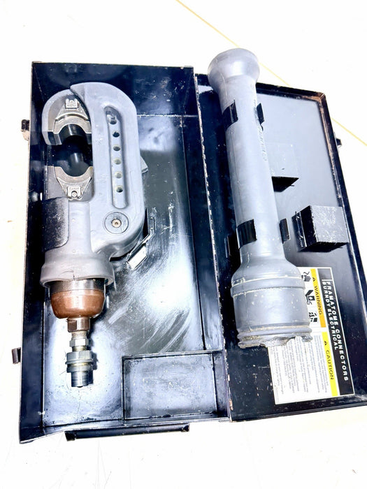 Y46C Burndy Hypress 15-TON Hydraulic Crimper Tool 10k psi + Adapters Tested BG2