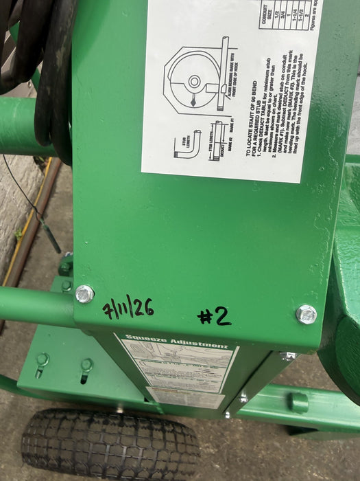 Greenlee 555 Conduit Pipe Bender 1/2"-2" RIGID & IMC Single Shoe. 7/13/26 #2