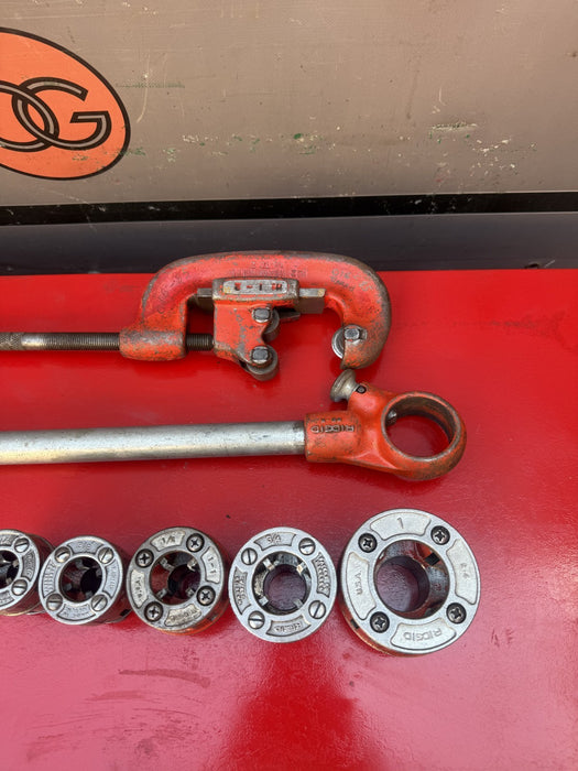 Ridgid 00R Pipe Threading Set, Ratchet, Handle 5 Dies  1/4-1 inch  7/9/26 #2