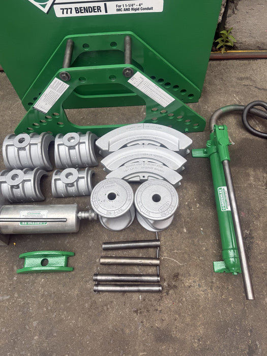 GREENLEE 777  1 1/4 to 4 inch Rigid Pipe Conduit Bender   Great Shape.