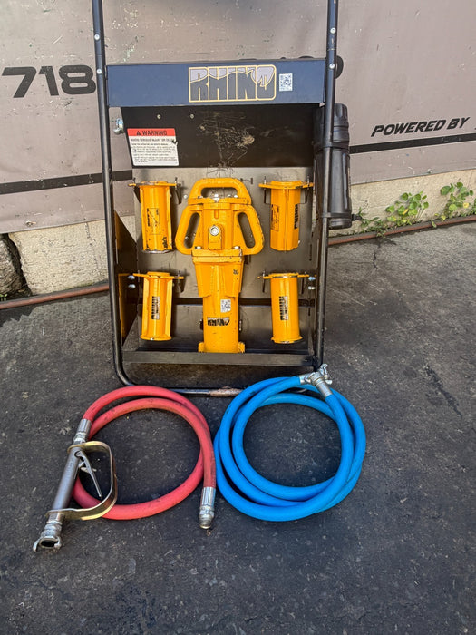 Rhino PD-55 Air Pneumatic Post Driver Pounder Hammer Stanley  Great Condition