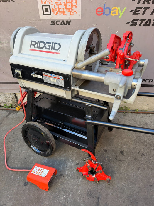 RIDGID 1224 Power Pipe Threader 1/2"-4" w/ 711 & 714 Die Heads Complete