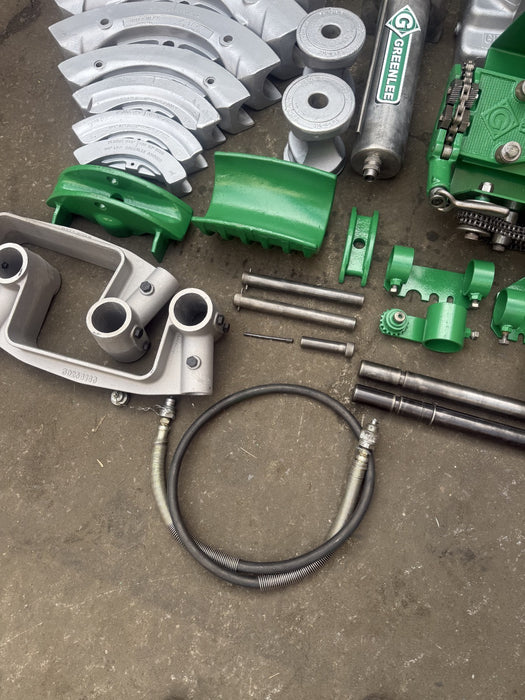 Greenlee 885 Hydraulic Pipe Bender 1-1/4”-5” Rigid Pipe.  Bending Table.  10/8